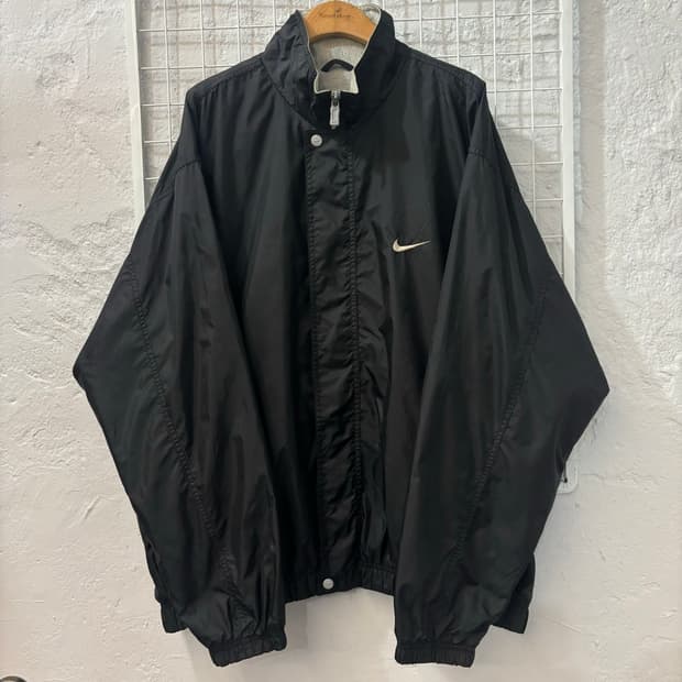 90s 나이키 올드스쿨 블랙 바람막이 2XL