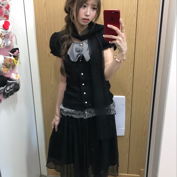 블랙 무채색 슬림핏 데일리 니혼진 코디세트