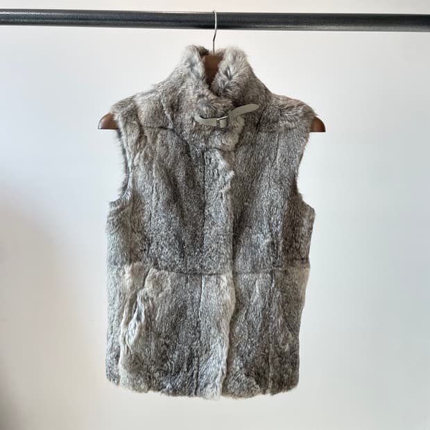 system 시스템의 토끼털 퍼 베스트