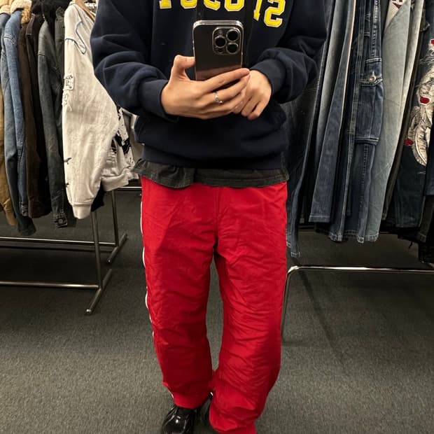 M)나이키 Nike 바스켓볼 사이드절개 빈티지 트랙 패딩 팬츠