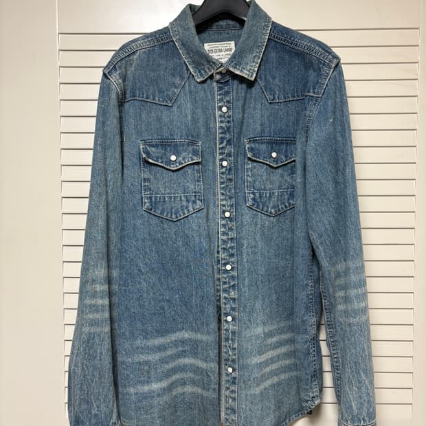 올세인츠 ALLSAINTS 데님 웨스턴 셔츠 XL 판매 합니다