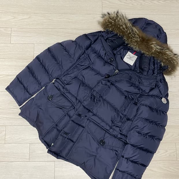 [ 4 / 정품 ] 몽클레어 클루니 롱 다운 패딩 자켓 네이비