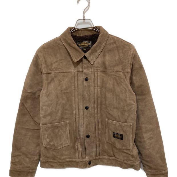 네이버후드 17aw 램스킨 스웨이드 스톡맨 자켓 L