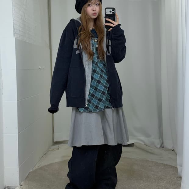 데일리 네이비 갭 너드 러블리힙 코디세트