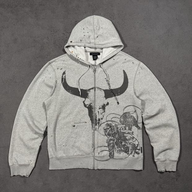 켈빈 클라인 y2k 디스트레드 그런지 후드집업