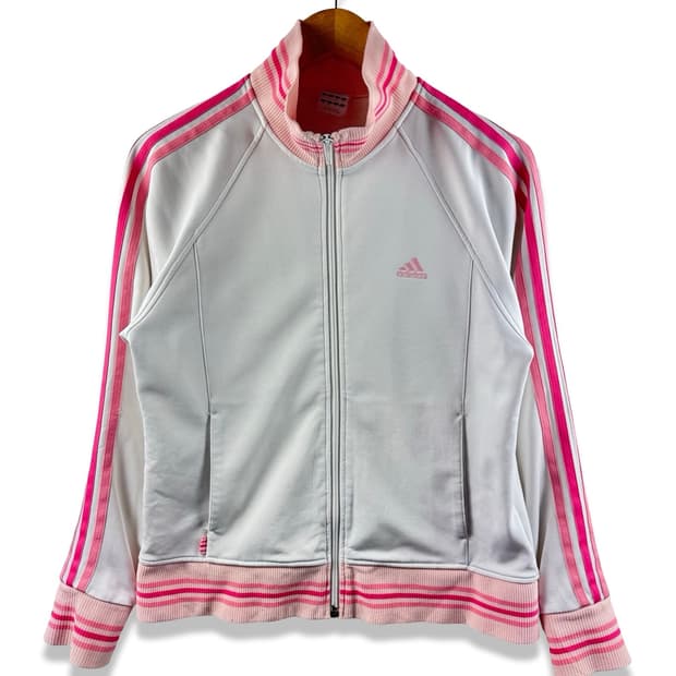 아디다스 핑크화이트 트랙탑져지1969