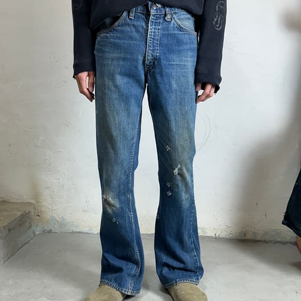 80's USA Made 빈티지 리바이스 684 벨바텀 부츠컷 오렌지탭