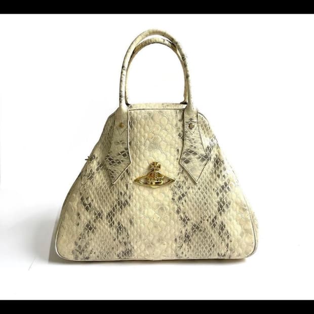 *급처* 비비안웨스트우드 파이톤 뱀피가죽 가방 도트백
