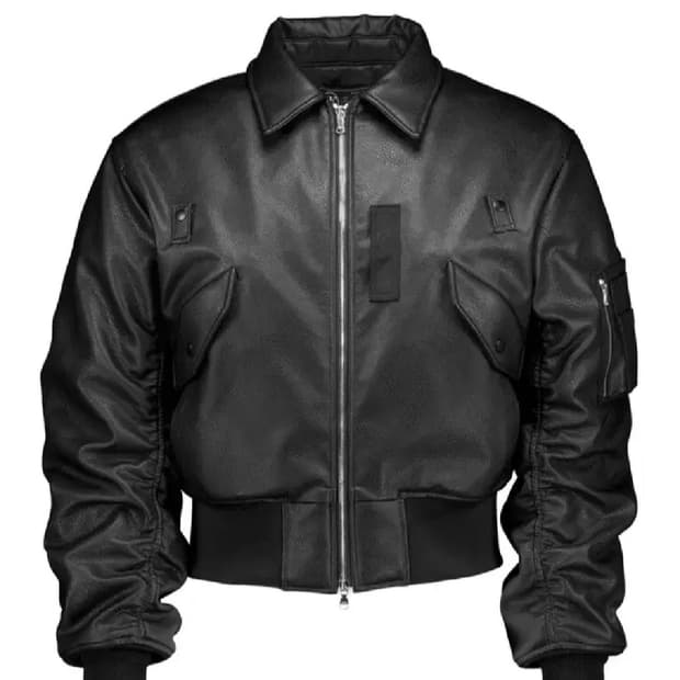 (구매) 포그서비스x더써든랩 레더 봄버 논워싱 L