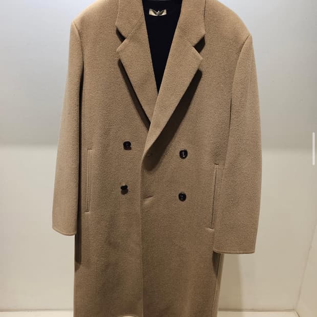 (새상품)타임 캐시미어 블렌드 백 슬릿 더블코트 95 사이즈