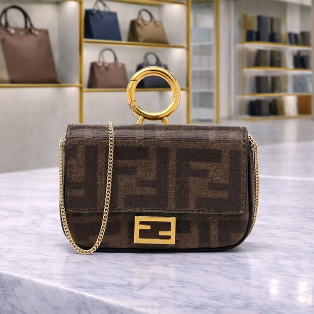 [A급] 펜디 바게트 참 크로스백 나노 판매합니다!!!