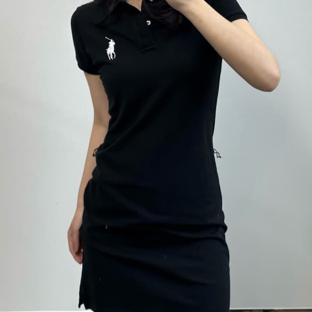 폴로 랄프로렌 빅포니 PK 블랙 원피스