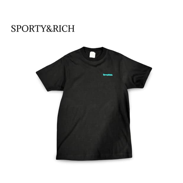(90)Sporty & Rich 반팔 티셔츠 블랙