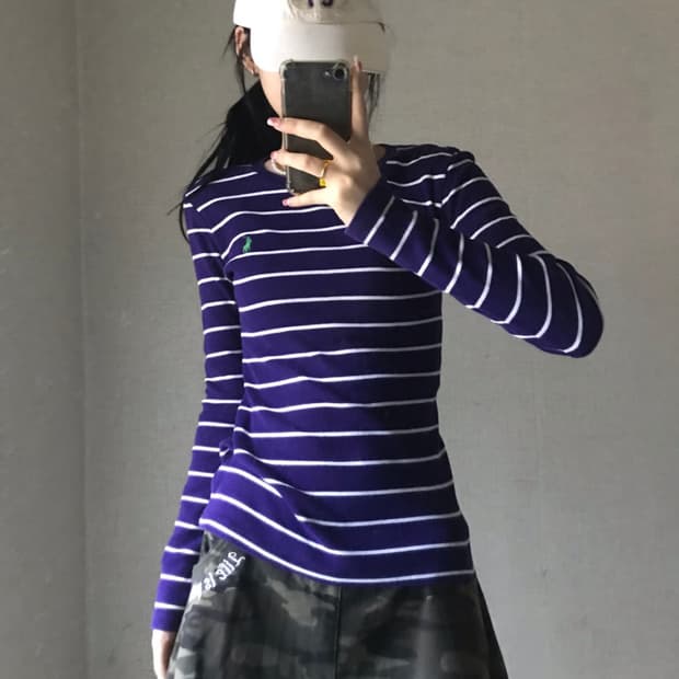 폴로랄프로렌 스트라이프 긴팔 롱슬리브