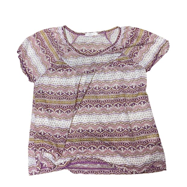 vintage pattern mesh top