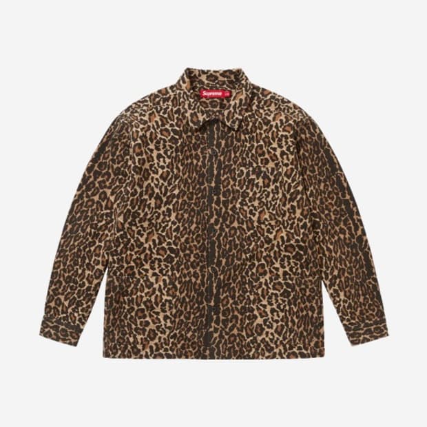 [Supreme][새상품] 플란넬 파자마 셔츠 레오파드 25FW - XL
