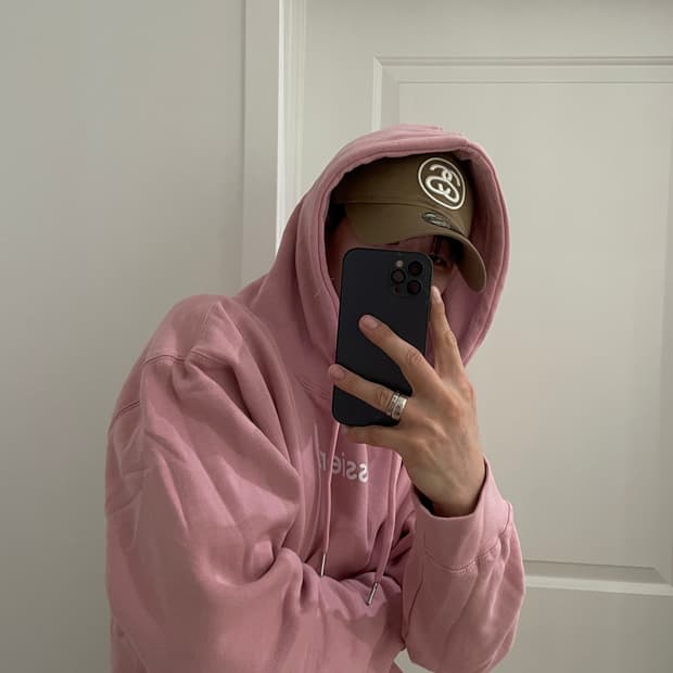 [m] 글로시에 핑크 후드 (티모시 후드)