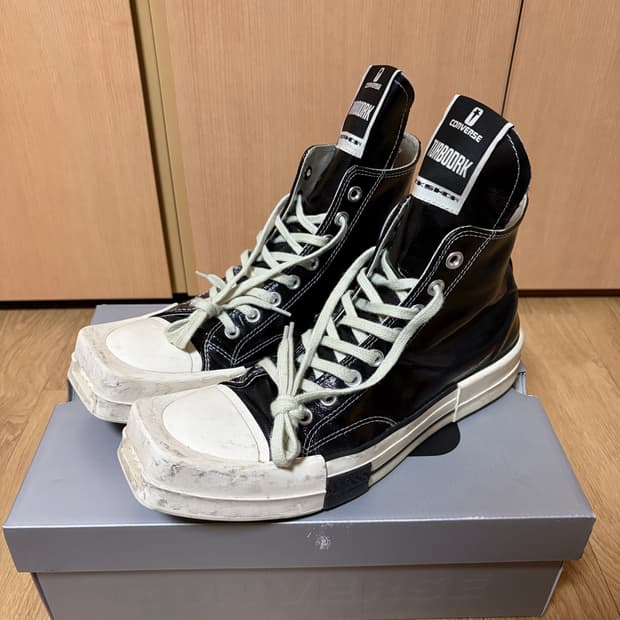 (270) 컨버스 x 다크쉐도우 터보다크 척 70 하이 블랙 래커드 데님