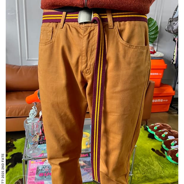 Japanese 2-Line Canvas Old Long Web Belt