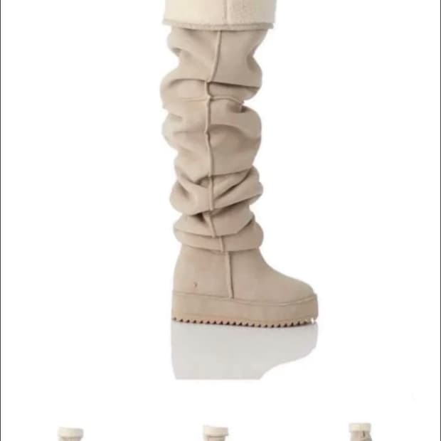 구매글))yello shoes 부츠 베이지 / 블랙 스웨이드