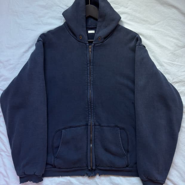 아프레쎄 빈티지 후드집업 네이비