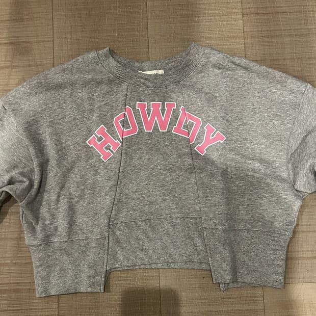 레이빔스 raybeams 크롭 맨투맨