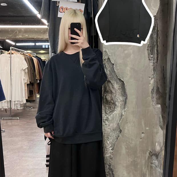 칼하트 기모 맨투맨 블랙 L  #csz3980