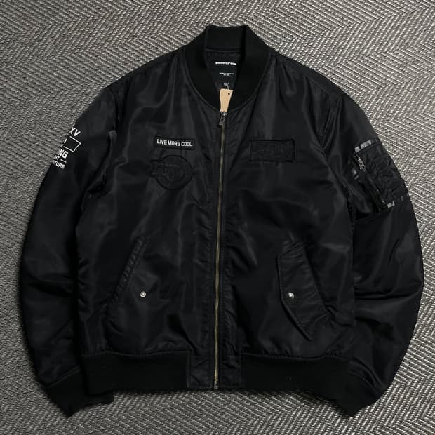 인터크루 패치워크 박시핏 MA-1 항공 점퍼o 5208