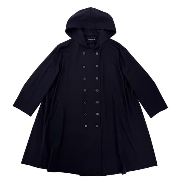  Impermeable Wool Hooded Rain Coat/ 38