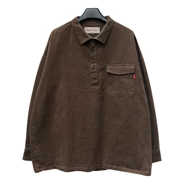 러기드하우스 포켓 반오픈 브라운 셔츠 4~5XL