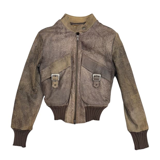 Grunge two-way zip-up