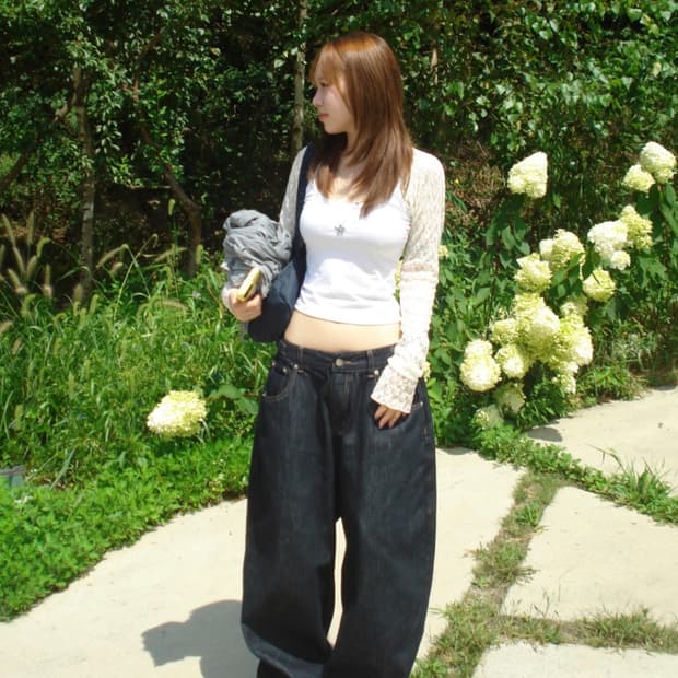 아워캐비넷 생지 데님