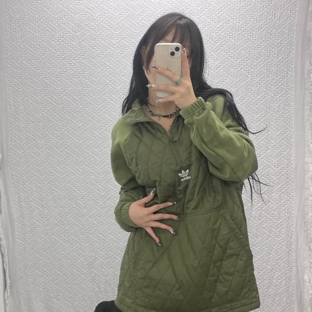 아디다스 유로파 하프집업 깔깔이 누빔 자켓 120 C06289