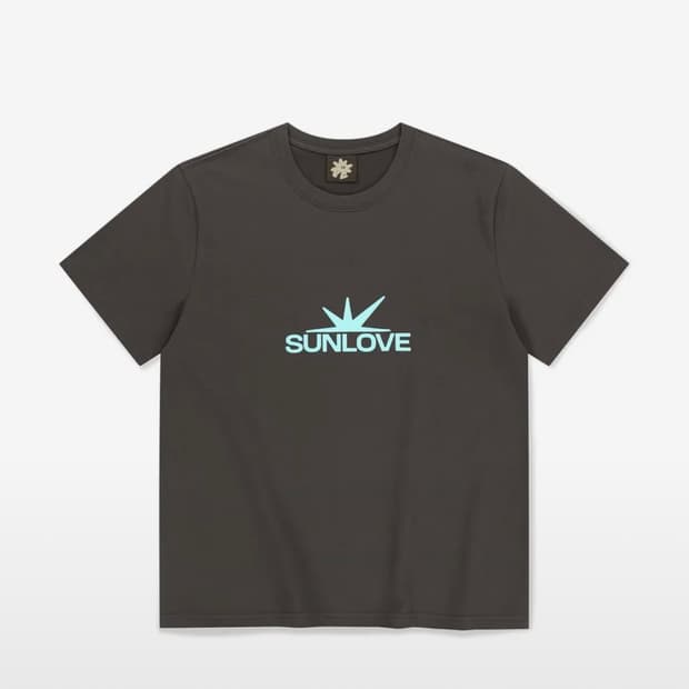 썬러브 반팔 반소매 티셔츠 차콜