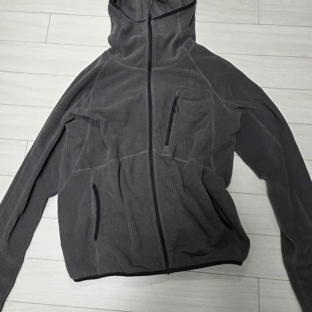 시티 레저 그리드 폴라 플리스 바라클라바 후디드 집업 [머드 그레이]