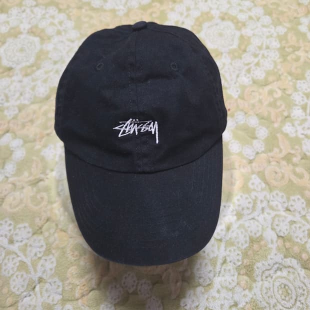 스투시 블랙 볼캡 모자