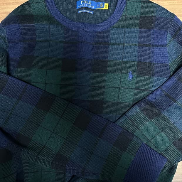 폴로 블랙와치 울니트 L 사이즈