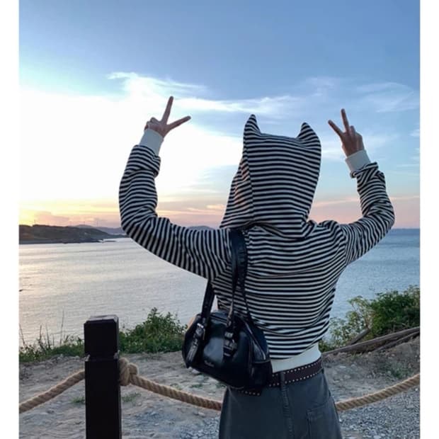 고양이 귀 후드집업