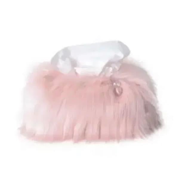 에오웍스 퍼 휴지케이스 핑크 