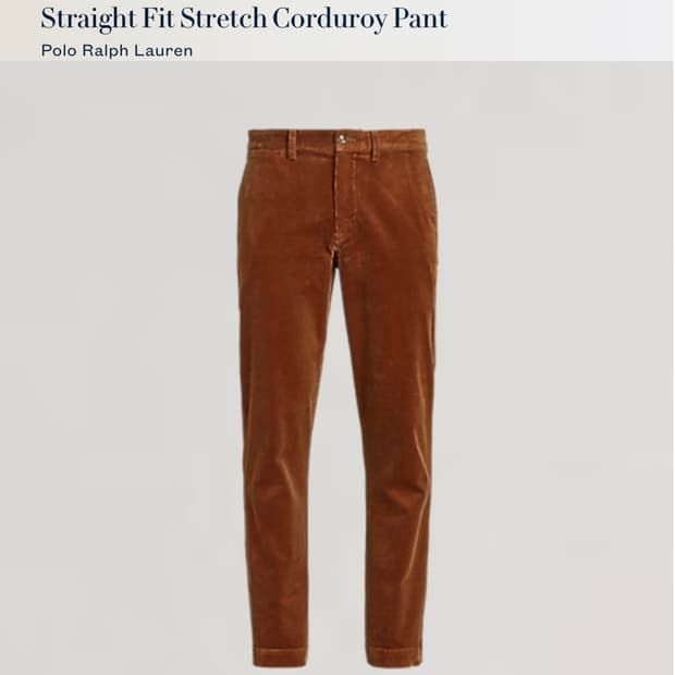 폴로 랄프 로렌 남성 스트레치 스트레이트핏 코듀로이 팬츠 31/32