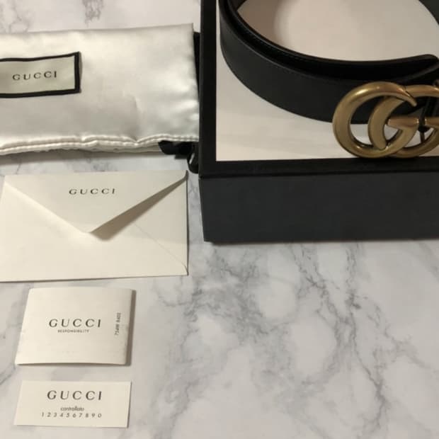 구찌 마몬트 벨트 블랙 3센치