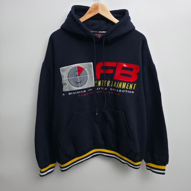 [XL] 올드스쿨 후부 네이비 후드티