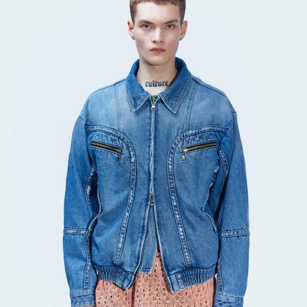 앤더슨벨 포인트데님 블루종 블루