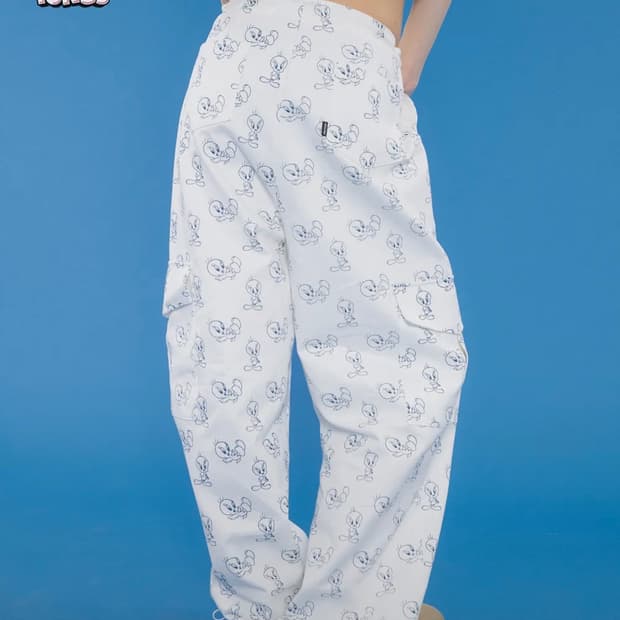 팬시클럽 트위티 패턴 카고 팬츠