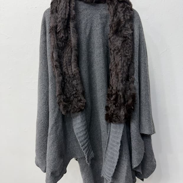 정품) 이브살로몬 여성 넥 워머 스카프 가디건 