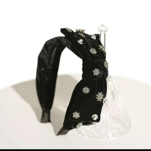 (프레피룩 제니깔) Lude 정품 크리스탈 머리띠 2개