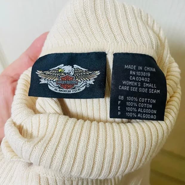 할리데이비슨 목폴라 니트
