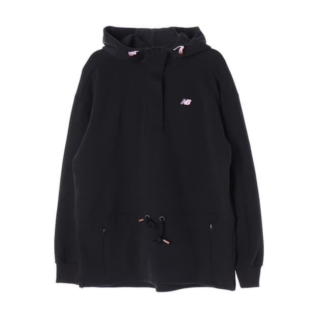뉴발란스 핑크 로고 포인트 하프 집업 아노락 후드 S