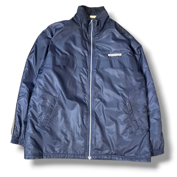 아식스 미니로고 네이비 후드 패딩 바람막이