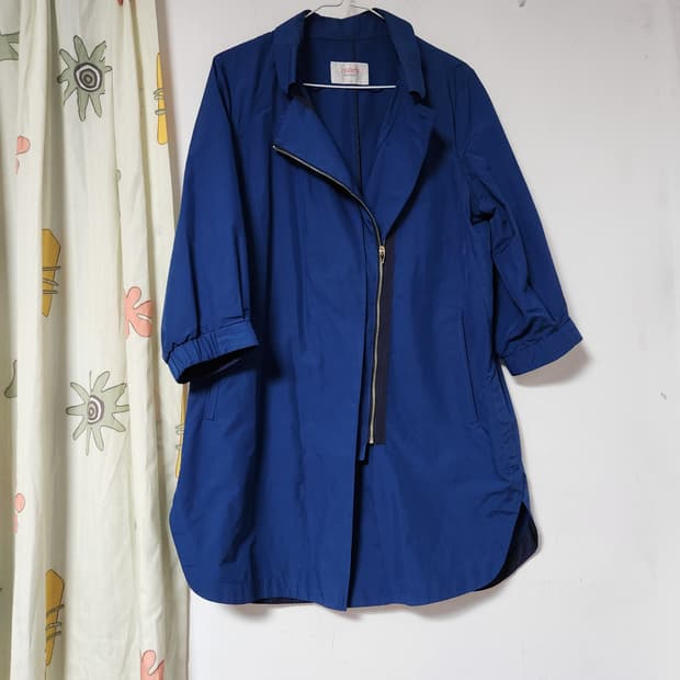 zishen 블루 하프 코트 100